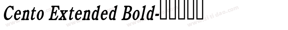 Cento Extended Bold字体转换